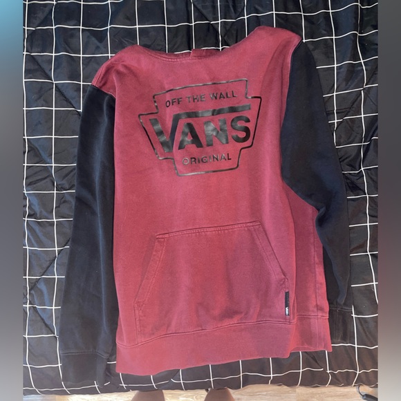 Black/Maroon Vans Sweatshirt - Picture 1 of 4